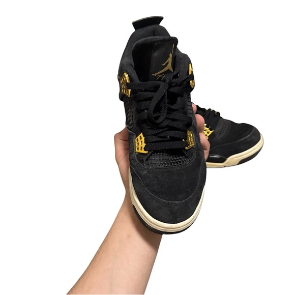 2017 Nike Air Jordan 4 IV Retro Royalty Black Gold 308497-032 Mens Size 8.5 main image 8